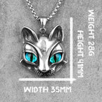 PENDRA Animal Cat Eyes Steel Necklace