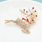 PENDRA Running Deer Simulated Pearl Brooch