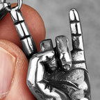 PENDRA Death Rock Gesture Steel Necklace