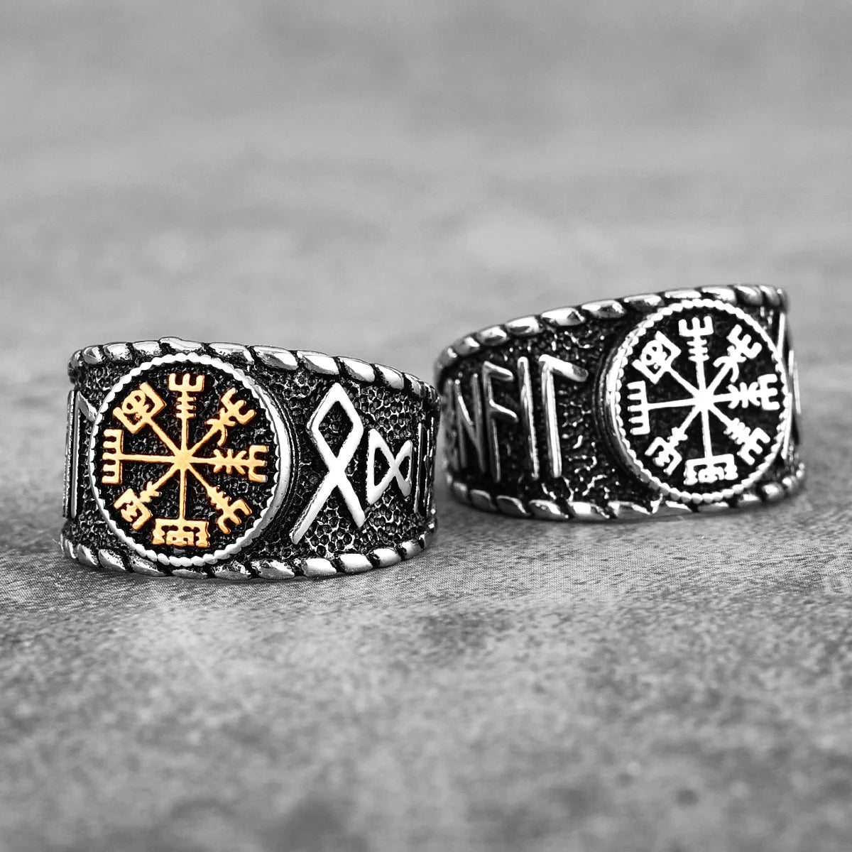 PENDRA Norse Mythology Odin Steel Ring