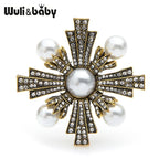 PENDRA Royale Pearl Cross Palace Brooch