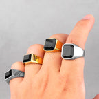 PENDRA Skinny Boyfriend Biker Steel Ring