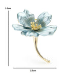 PENDRA Floramix 3-Color Enamel Flower Brooch