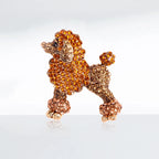 PENDRA Poodleglow 2-Color Rhinestone Poodle Dog Brooch