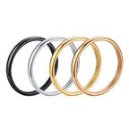 2MM Thin Classic Dome Ring Stainless Steel Wedding Band for Men Women Stacking Rings Comfort Fit Domed Polished