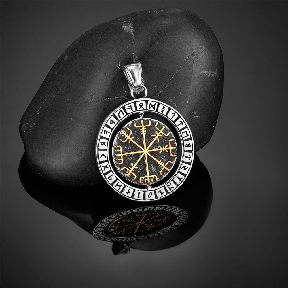 PENDRA Rune Compass Viking Necklace