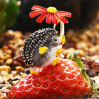 PENDRA Meadow Hedgehog Enamel Animal Brooch