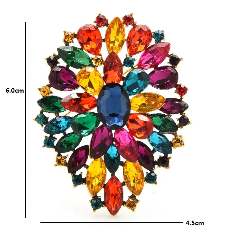 PENDRA Crystalia Full-Crystal Vintage Brooch