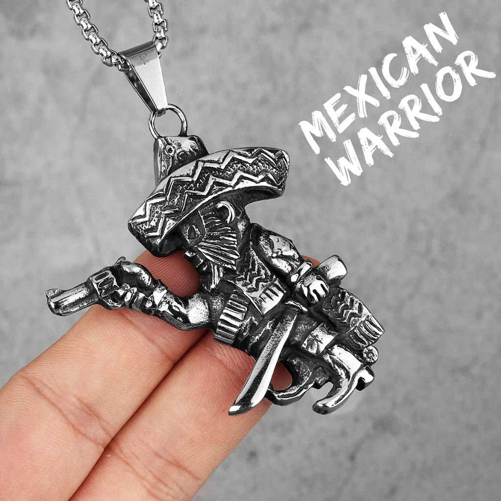 PENDRA Mexican Musketeer Boyfriend Steel Necklace