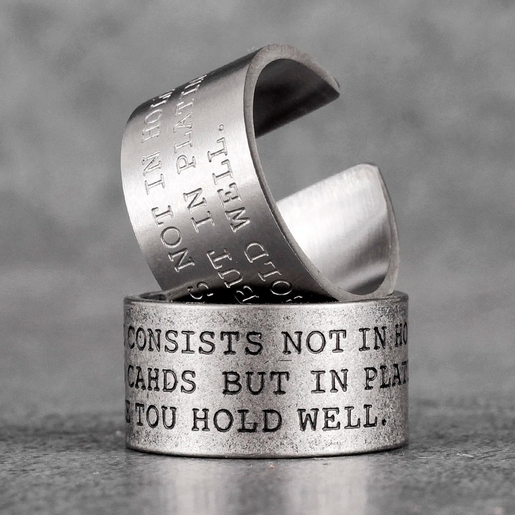 PENDRA Letter Open Boyfriend Steel Ring