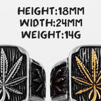 PENDRA Hemp Leaves Boyfriend Steel Ring