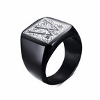 PENDRA MONOGRAM BIKER FANCY Steel Ring