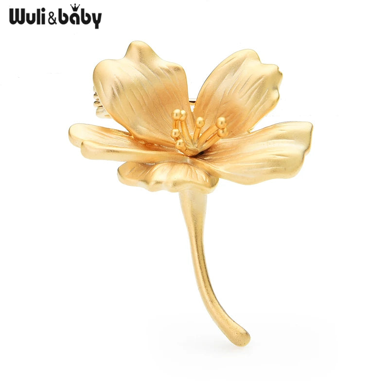 PENDRA Floramix 3-Color Enamel Flower Brooch