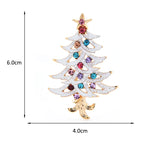PENDRA Noelina Enamel Rhinestone Christmas Tree Brooch