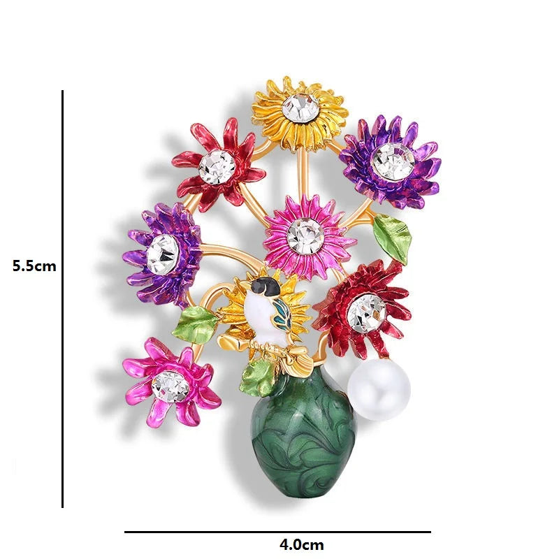 PENDRA Florielle19 Floral Brooch