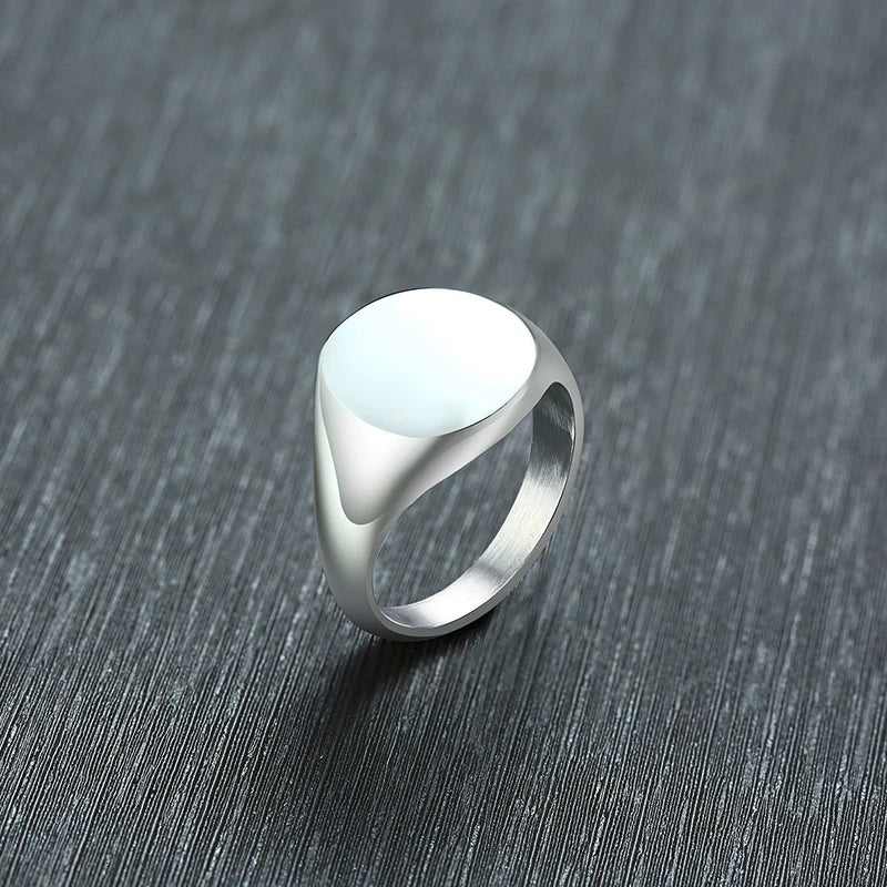 TRULY NOBLE ROYALTY PINKY RING NGRAVED SIGNET RING WITH PERSONALIZED SIGNATURE RING FOR STYLISH GENTLEMEN JEWELRY