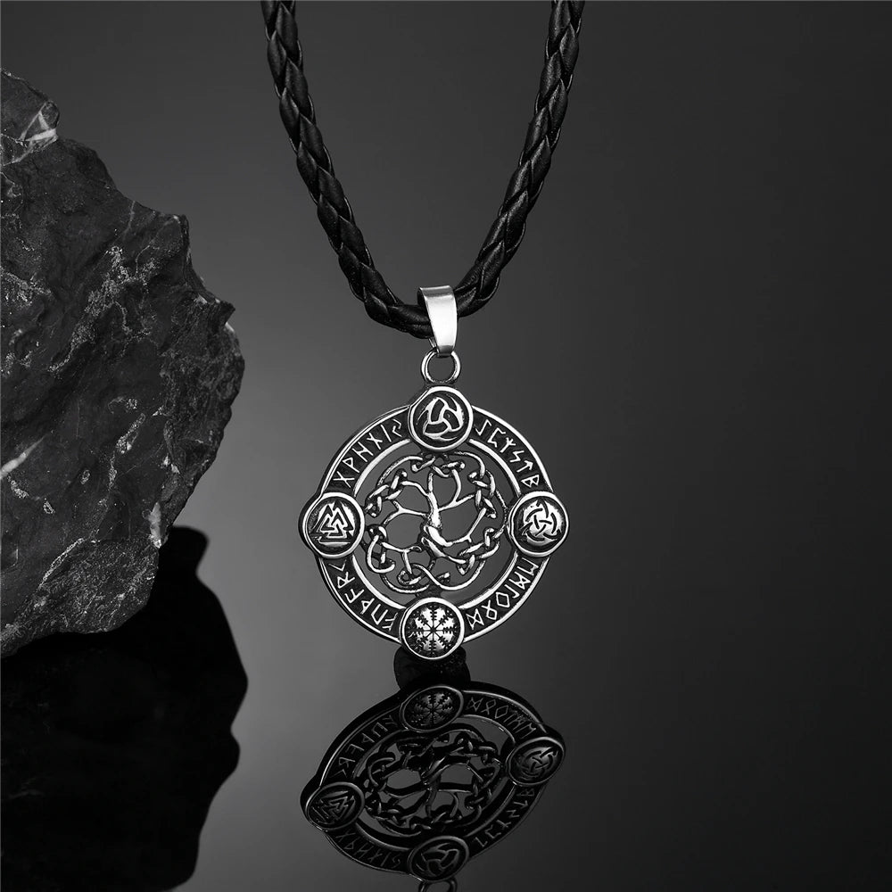 PENDRA Rune Compass Vegvisir Necklace