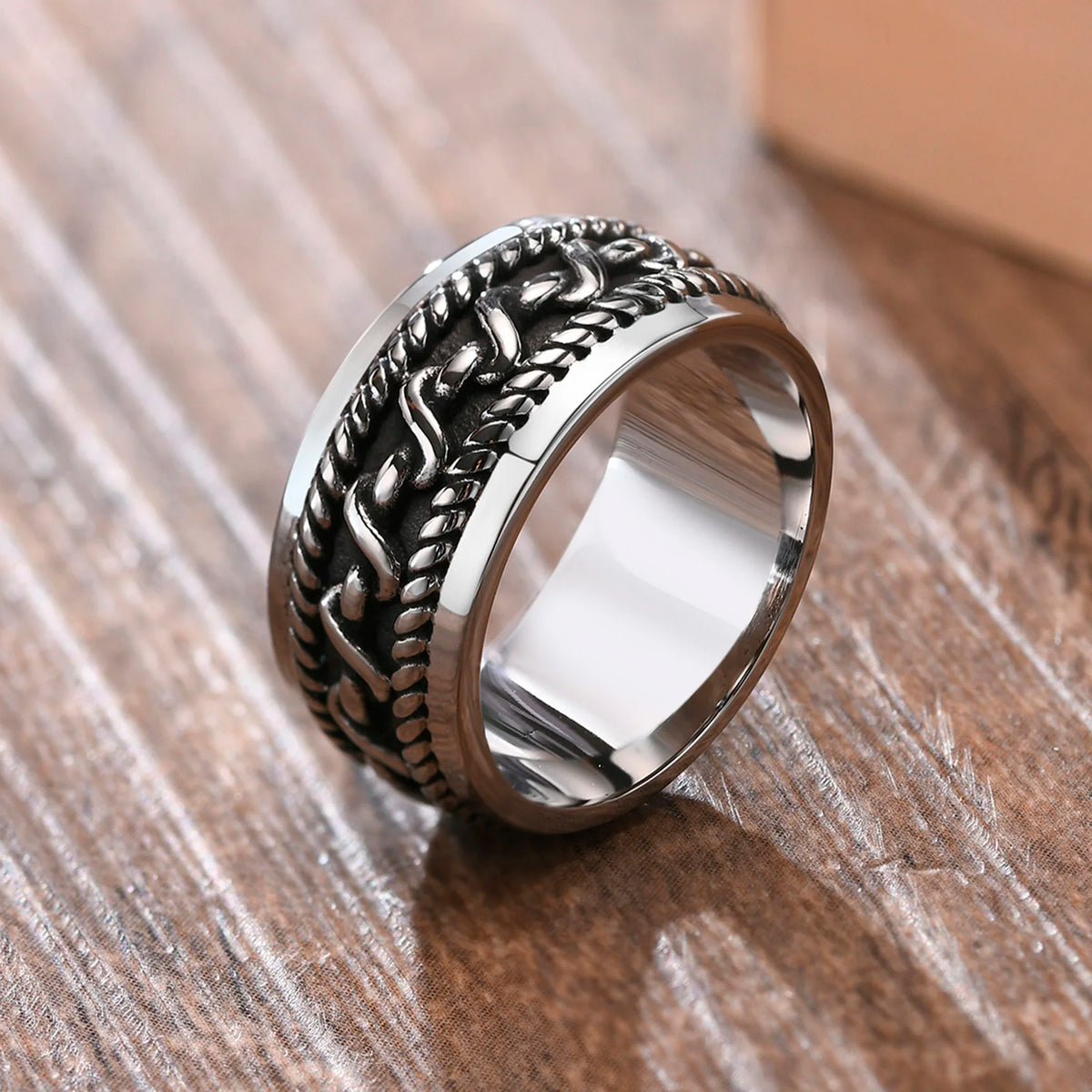 PENDRA Design Pattern Steel Ring