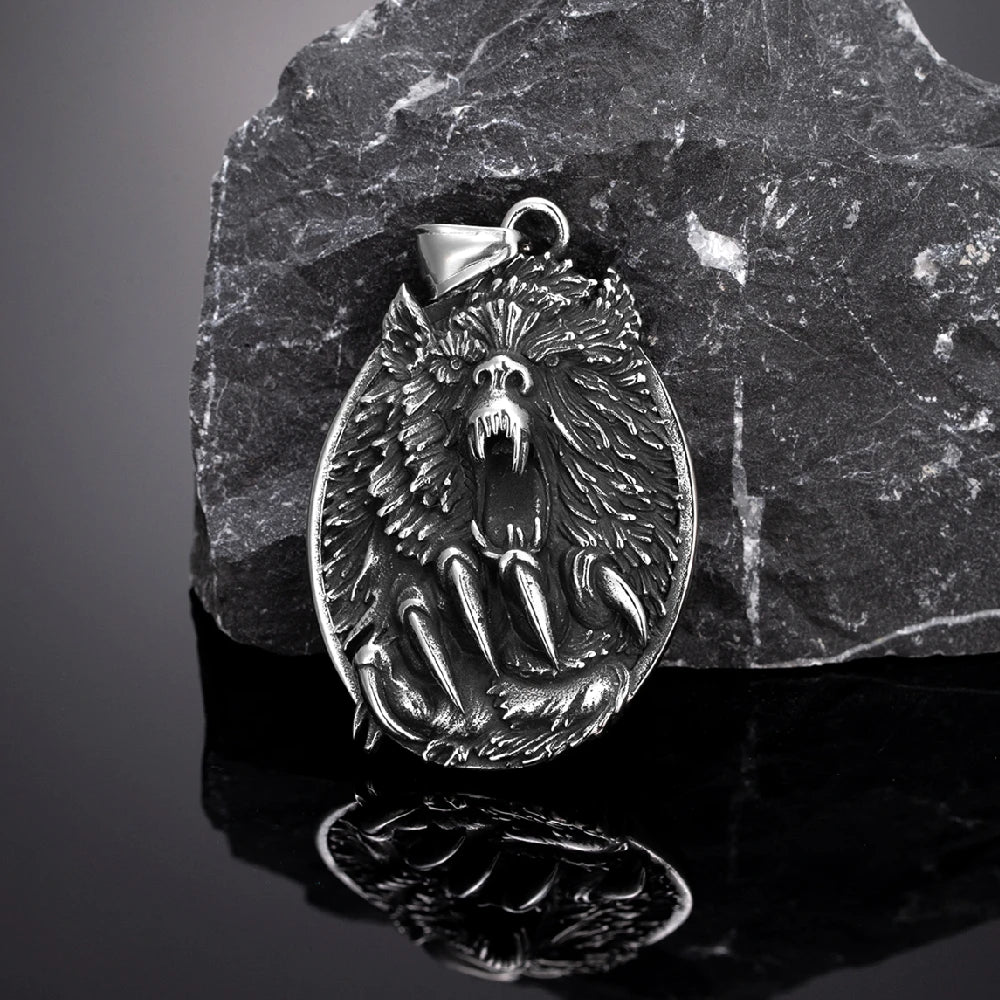 PENDRA Wolf Gold Celtic Necklace