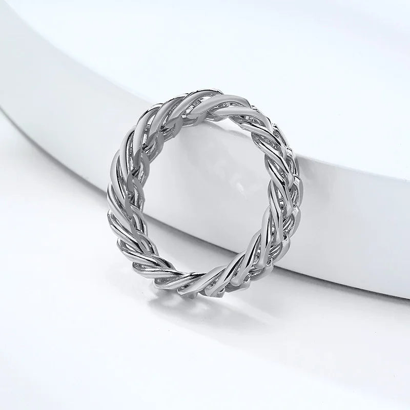 PENDRA Miami Cuban Curb Steel Ring