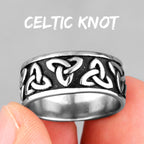 PENDRA Celtic Knot Weave Steel Ring