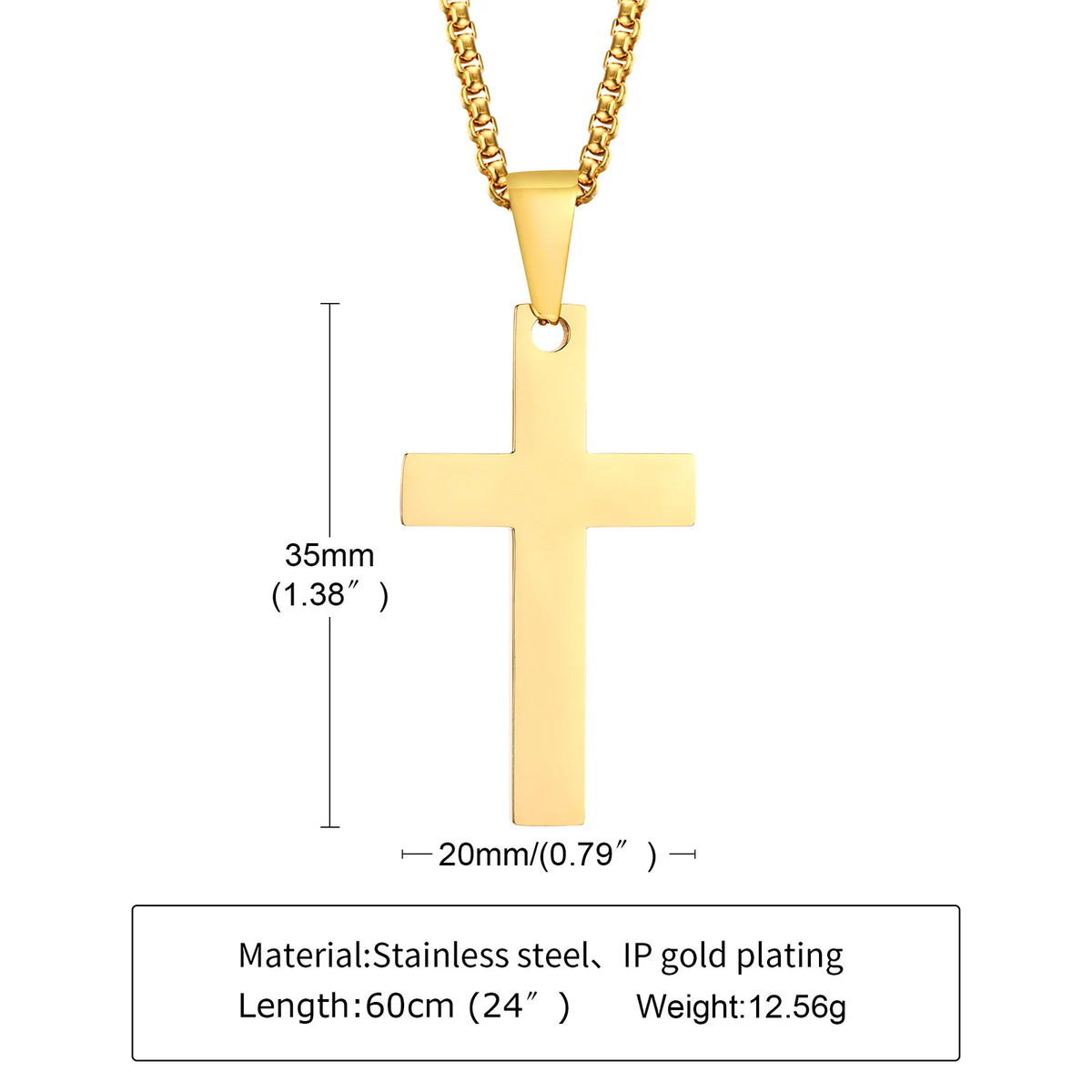 Men Necklaces, Cross Cut Out Pendant, Stainless Steel Small Dog Tag Necklace, Christ Religion Jewelry