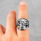PENDRA Smoker Soldier Skull Steel Ring