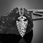 PENDRA Leather Compass Necklace