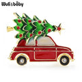 PENDRA Carabelle Enamel Christmas Car Brooch