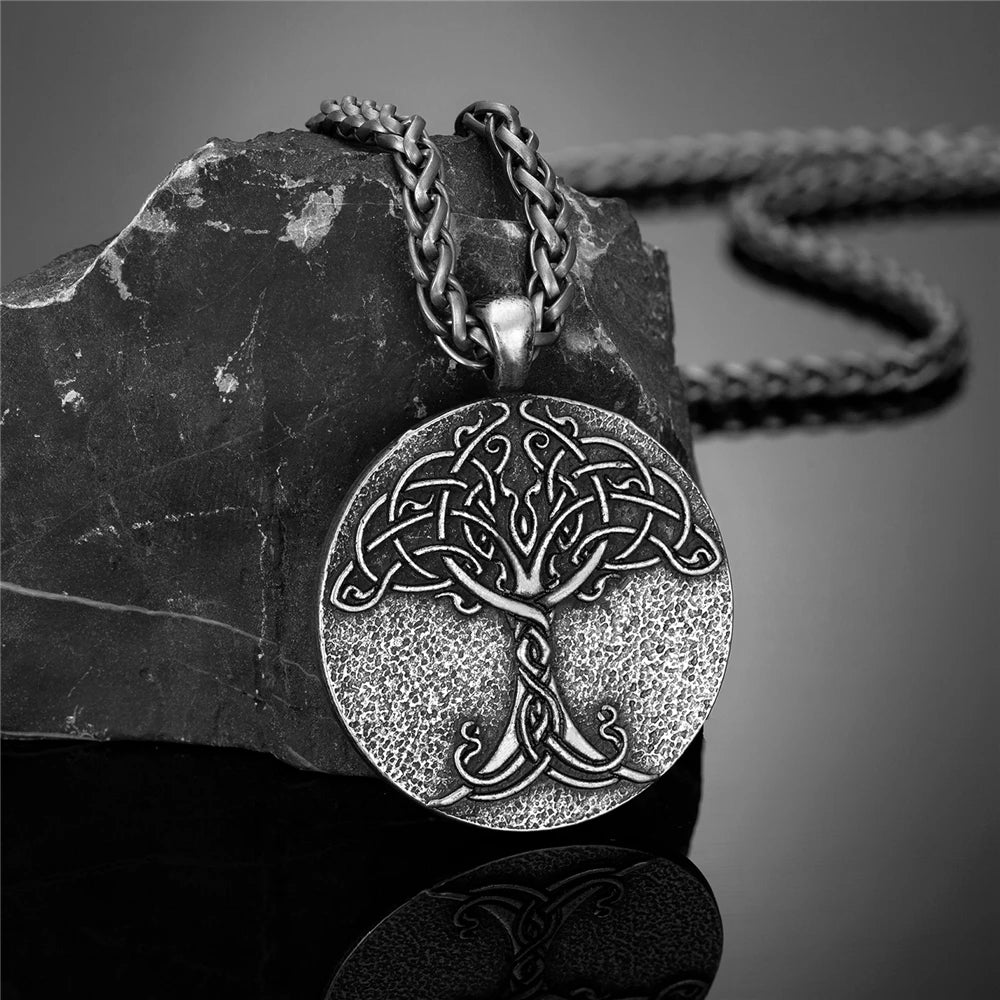 PENDRA Tree Life Vintage Steel Necklace