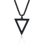 PENDRA Triangle Black Pendant Necklace