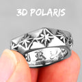 Polaris Star Polygon Flower Stainless Steel Mens Rings Simple Trendy for Male Boyfriend Biker Jewelry Creativity Gift Wholesale