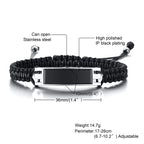 Ashes Bracelet,Men's Cremation Urn Braided Bracelet, Ashes Jewelry for Him,Stainless Steel Men's Urns Gift