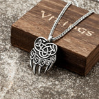 PENDRA Bear Claw Rune Steel Necklace