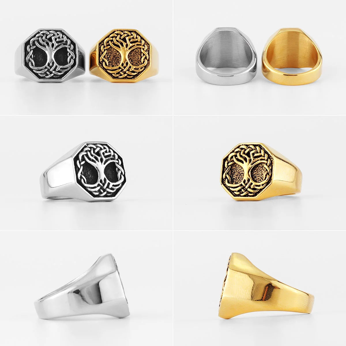 PENDRA Tree Life Celtics Steel Ring