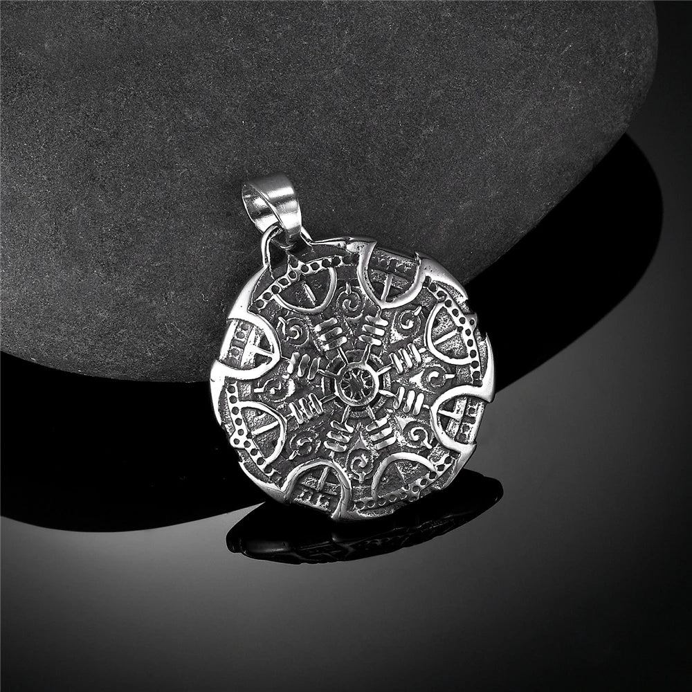 PENDRA Rune Compass Vegvisir Necklace