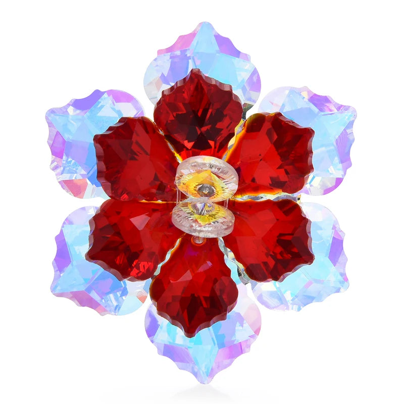 PENDRA Prism 14-Color Shining Glass Flower Brooch