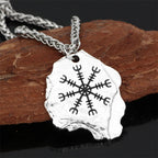 PENDRA Rune Compass Chain Necklace