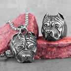 PENDRA Bull Dog Animal Steel Necklace