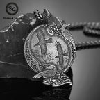 PENDRA Crow Norse Vegvisir Necklace