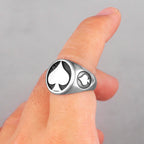 PENDRA Poker Spades Good Steel Ring