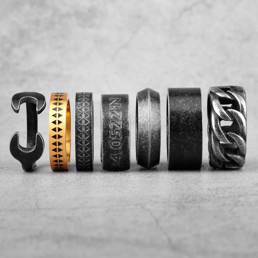 PENDRA Old Black Wrench Ring