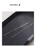 PENDRA Silver Tassel Chain Earrings