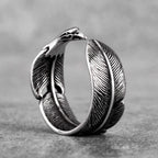 PENDRA Indian Eagle Feathers Steel Ring