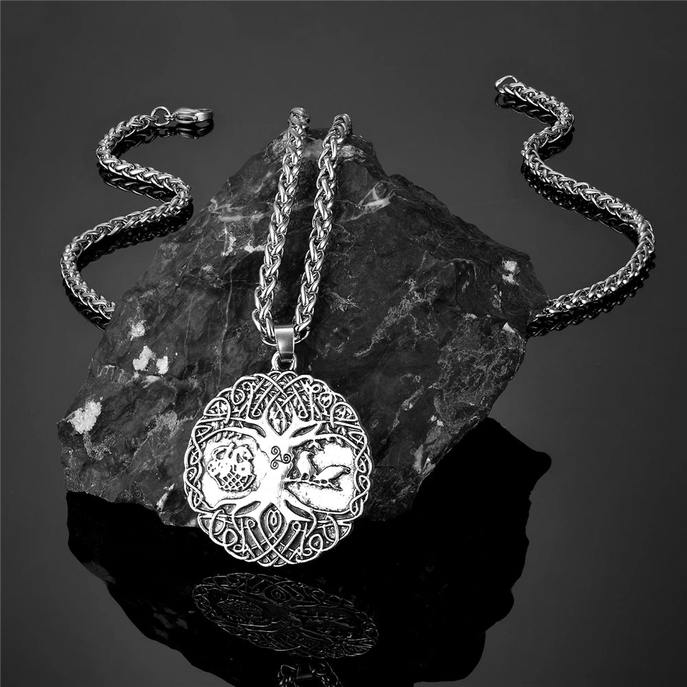 PENDRA Tree Life Norse Leather Necklace