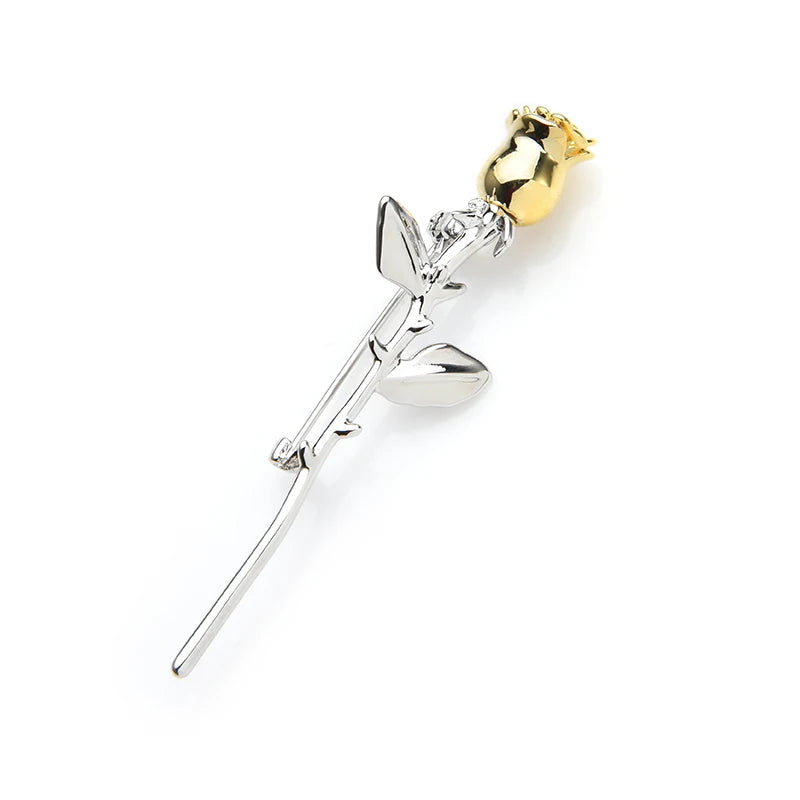 PENDRA Aurelia Classic Gold Rose Flower Brooch