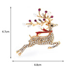 PENDRA Running Deer Simulated Pearl Brooch