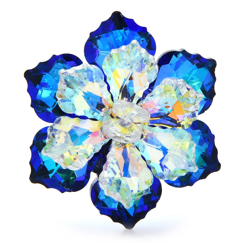 PENDRA Prism 14-Color Shining Glass Flower Brooch
