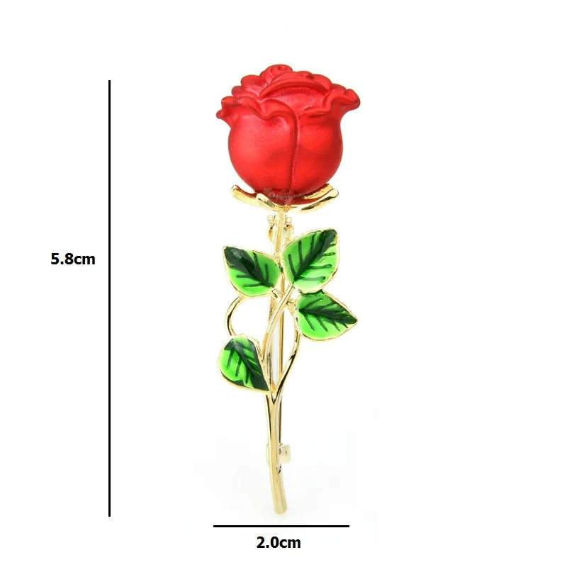 PENDRA Roselyn Classic Rose Flower Brooch