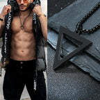 PENDRA Triangle Black Pendant Necklace